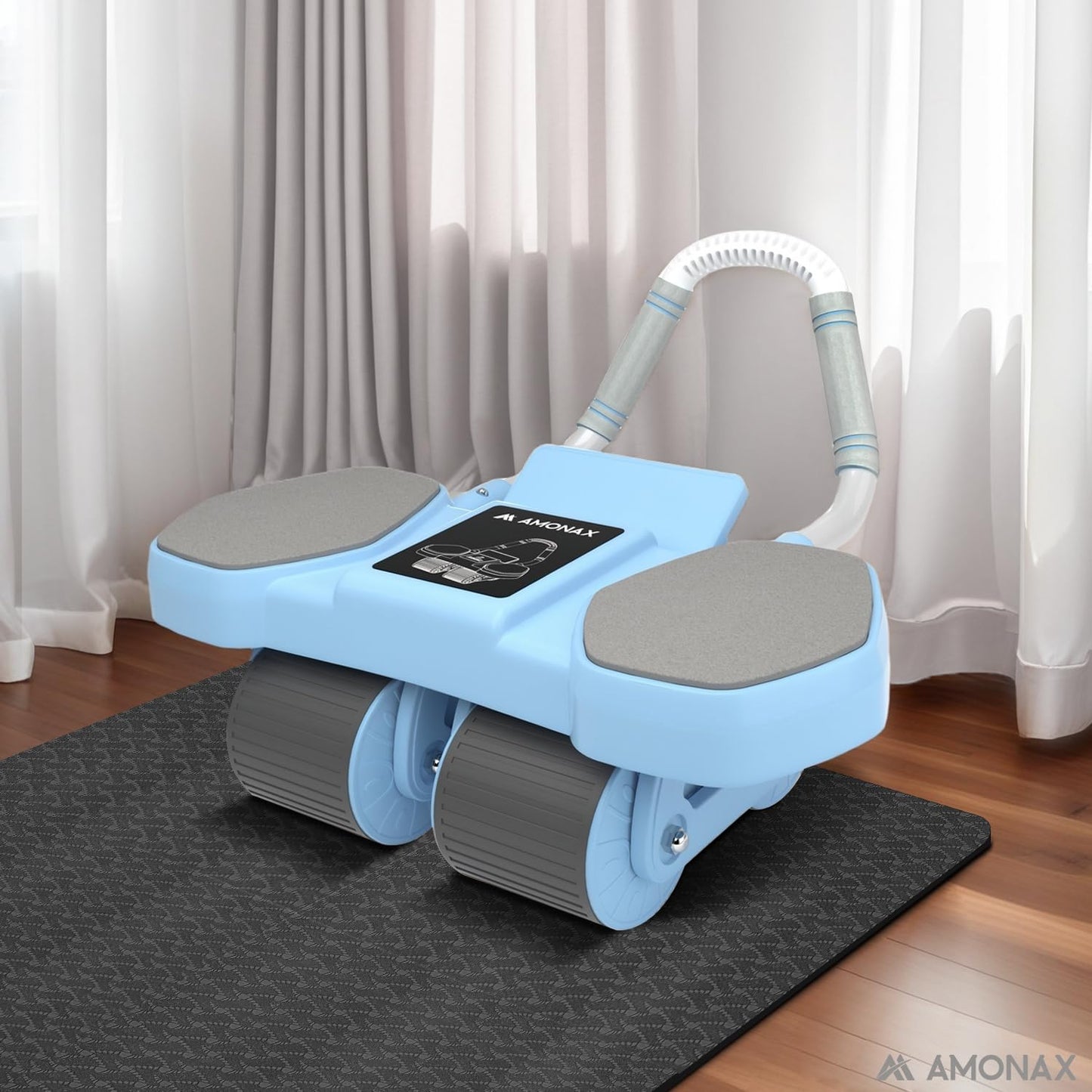 Bauchmuskeltrainer AB Roller 2-in-1 mit Kniematte - bis 150kg