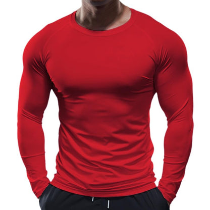 Kompressions Langarmshirt Herren - Fitness Funktionsshirt Eng