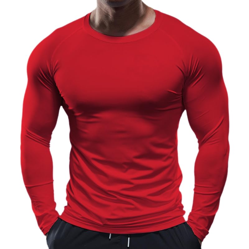 Kompressions Langarmshirt Herren - Fitness Funktionsshirt Eng