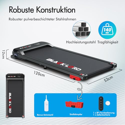 Laufband Walking Pad Klappbar 2,2 PS - Bluetooth LED bis 120kg