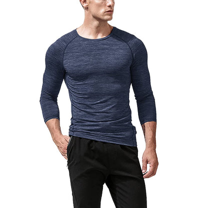 Kompressions Langarmshirt Herren - Fitness Funktionsshirt Eng