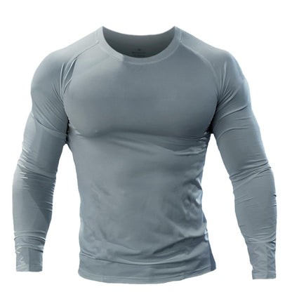 Kompressions Langarmshirt Herren - Fitness Funktionsshirt Eng