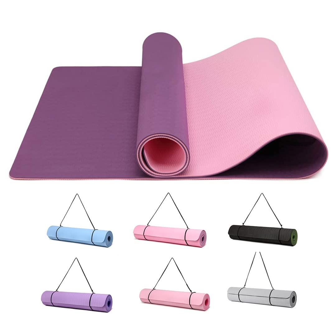 Good Nite Gymnastikmatte Yogamatte Fitnessmatte Rutschfest Trainingsmatte Sport Turn Matten Pilates Matte Bodenturnmatte Mit Tragegurt 183 x 61 x 0.6 cm