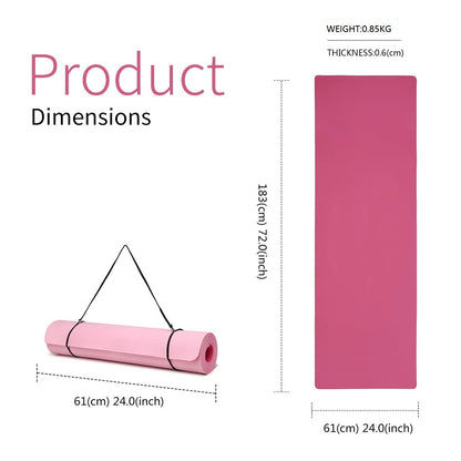 Good Nite Gymnastikmatte Yogamatte Fitnessmatte Rutschfest Trainingsmatte Sport Turn Matten Pilates Matte Bodenturnmatte Mit Tragegurt 183 x 61 x 0.6 cm