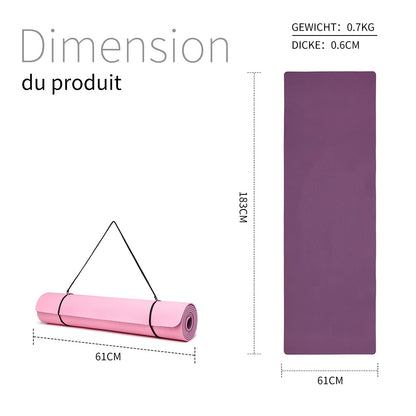 Good Nite Gymnastikmatte Yogamatte Fitnessmatte Rutschfest Trainingsmatte Sport Turn Matten Pilates Matte Bodenturnmatte Mit Tragegurt 183 x 61 x 0.6 cm