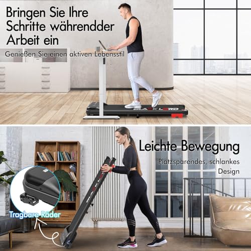 Laufband Walking Pad Klappbar 2,2 PS - Bluetooth LED bis 120kg