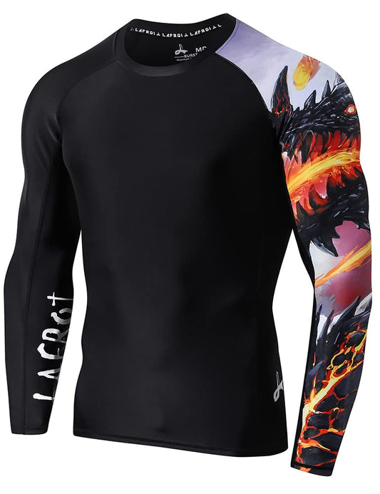 UV-Schutz Langarmshirt Herren UPF 50+ Rashguard Kompression
