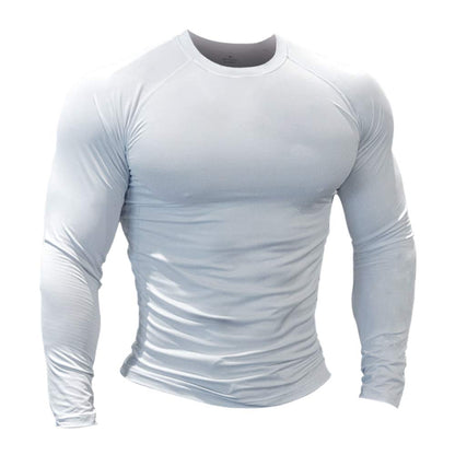 Kompressions Langarmshirt Herren - Fitness Funktionsshirt Eng