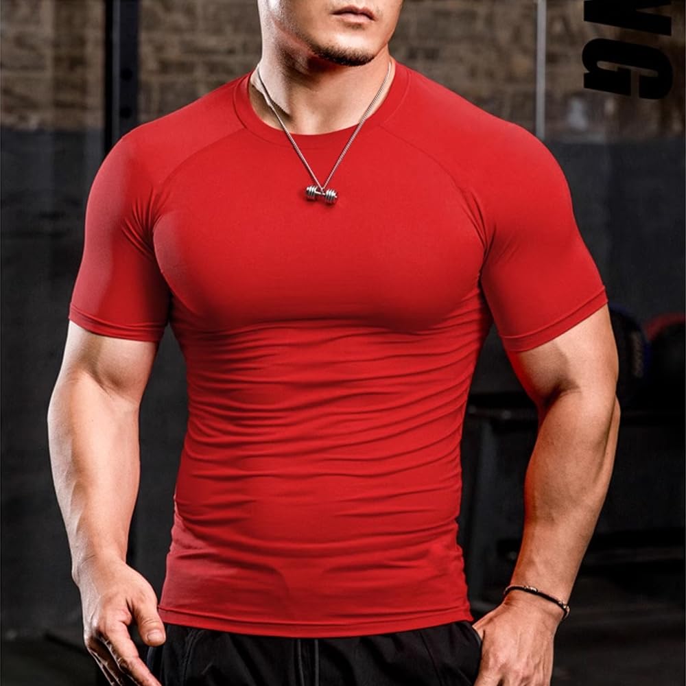 Kompressions Langarmshirt Herren - Fitness Funktionsshirt Eng
