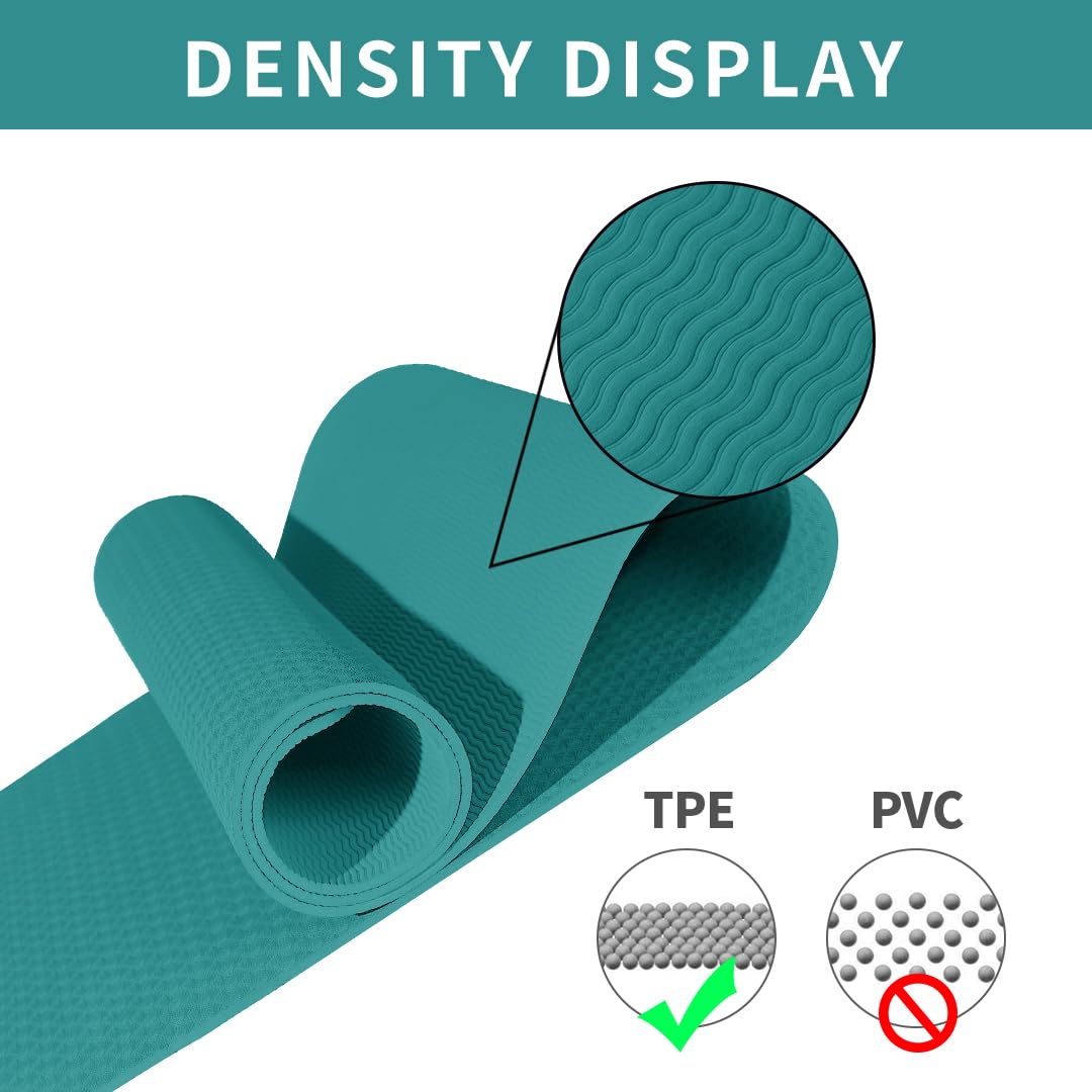 Good Nite Gymnastikmatte Yogamatte Fitnessmatte Rutschfest Trainingsmatte Sport Turn Matten Pilates Matte Bodenturnmatte Mit Tragegurt 183 x 61 x 0.6 cm