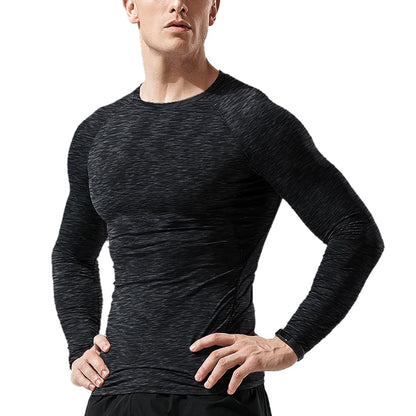 Kompressions Langarmshirt Herren - Fitness Funktionsshirt Eng