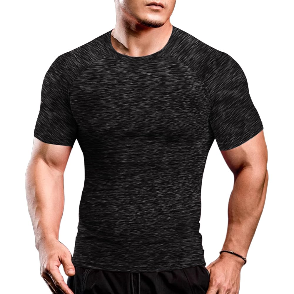 Kompressions Langarmshirt Herren enganliegend für Fitness
