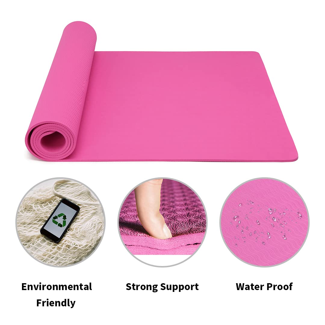 Good Nite Gymnastikmatte Yogamatte Fitnessmatte Rutschfest Trainingsmatte Sport Turn Matten Pilates Matte Bodenturnmatte Mit Tragegurt 183 x 61 x 0.6 cm