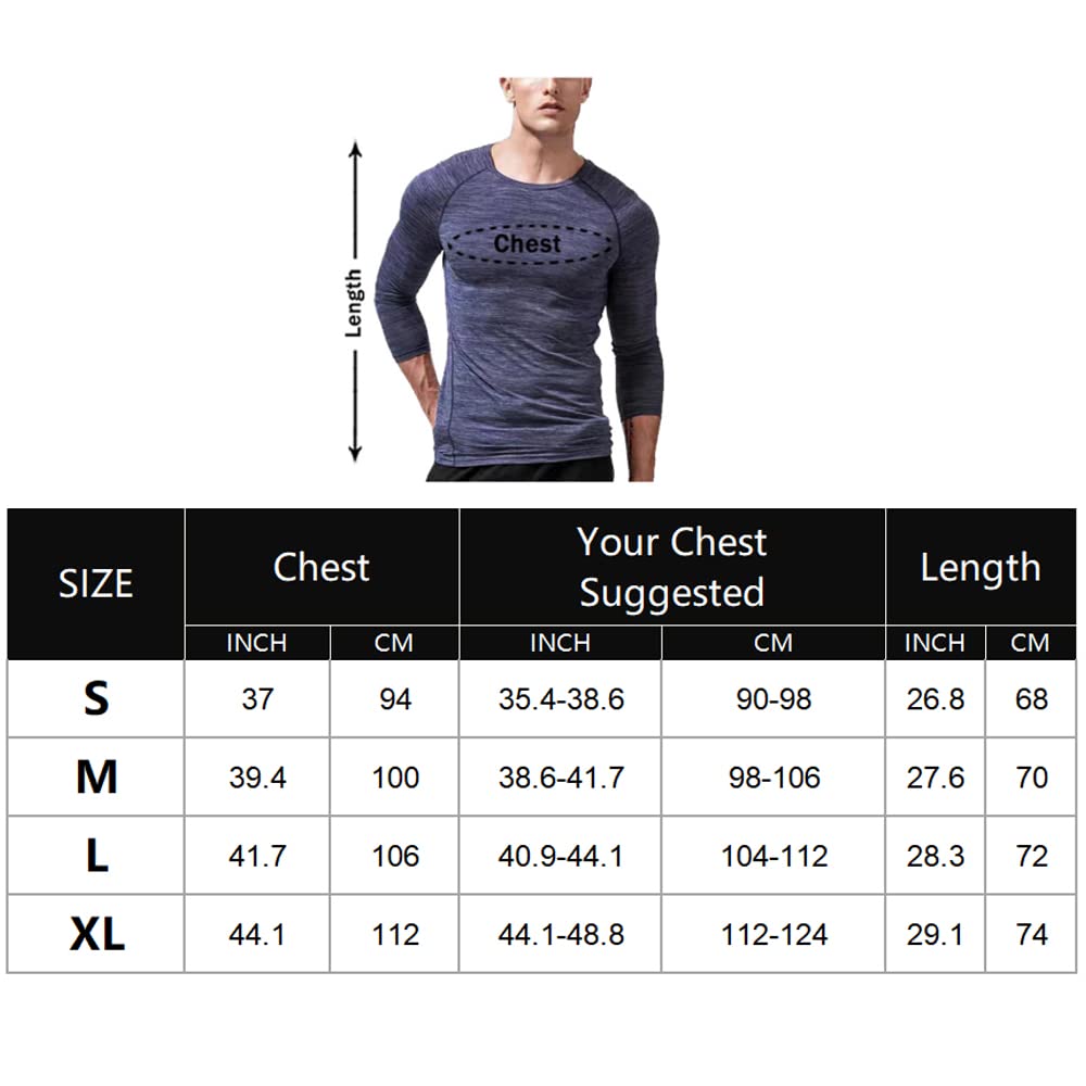 Kompressions Langarmshirt Herren - Fitness Funktionsshirt Eng