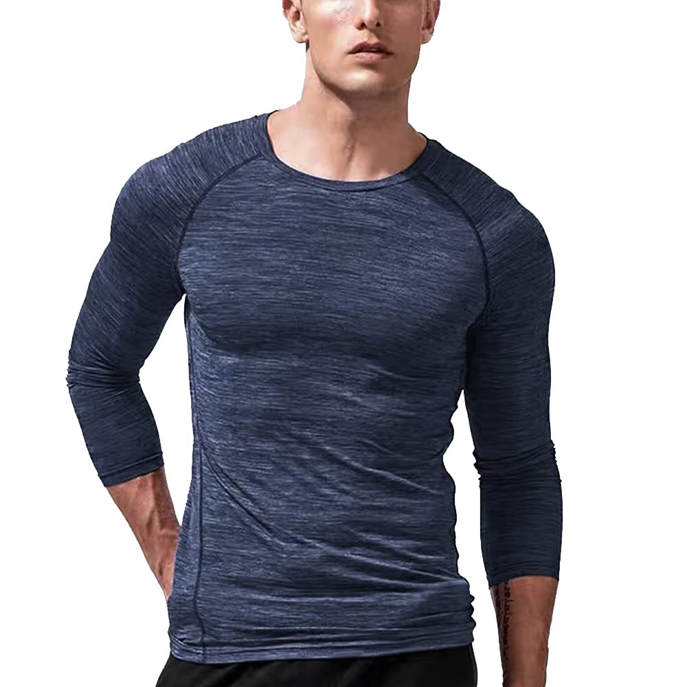 Kompressions Langarmshirt Herren - Fitness Funktionsshirt Eng