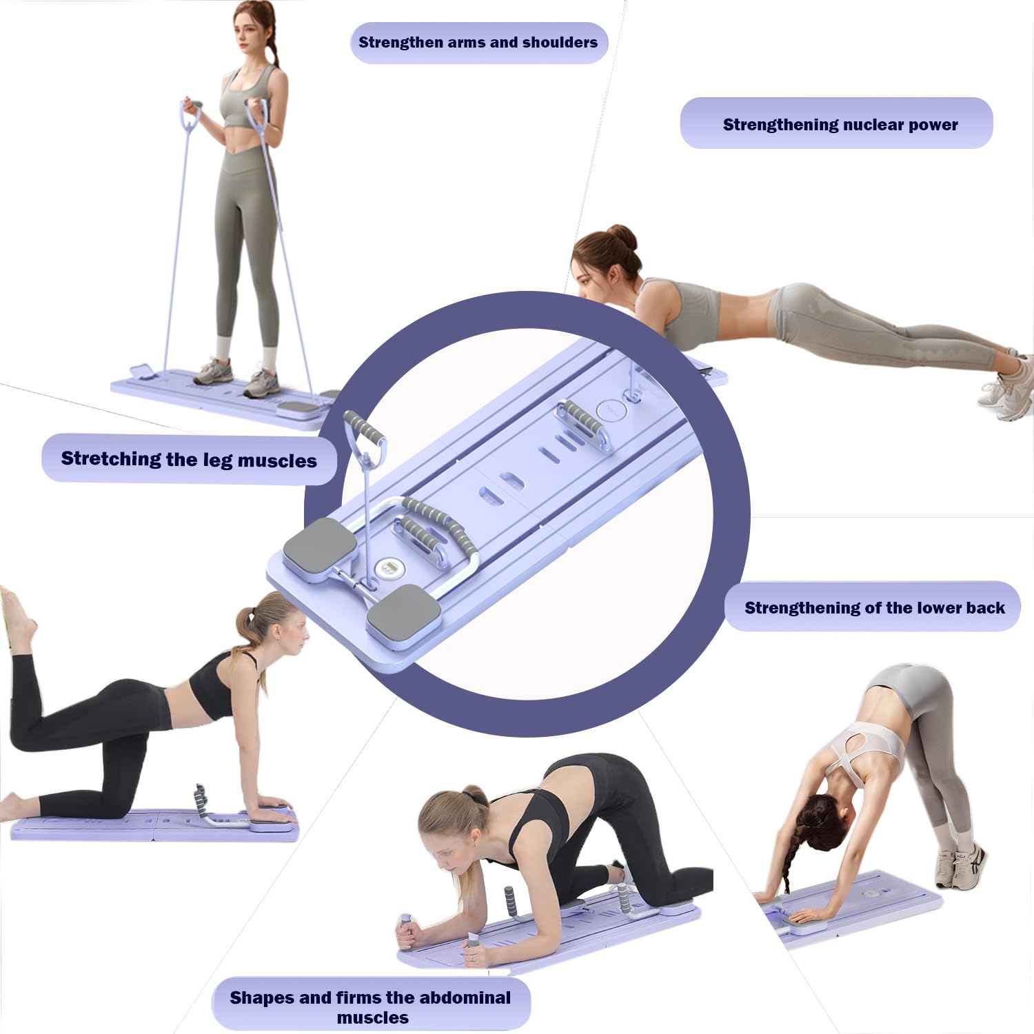 Pilates Board Auto Rückprall ergonomische Griffe
