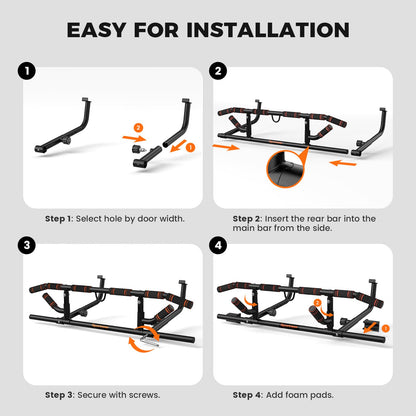 Klimmzugstange Türrahmen kompakt und stabil für Fitness zuhause
