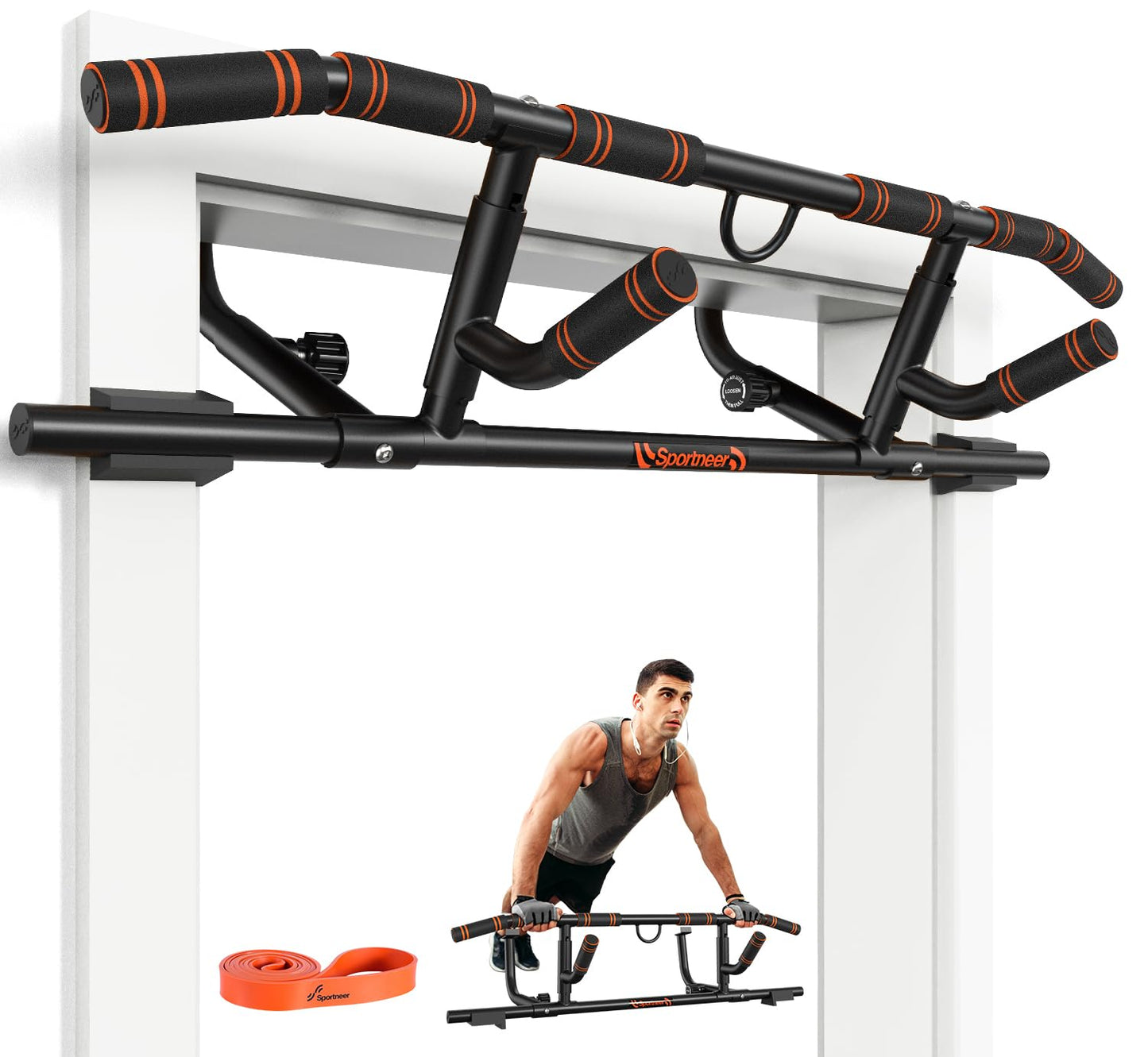 Klimmzugstange Türrahmen mit klappbaren Griffen 200kg Belastbarkeit
