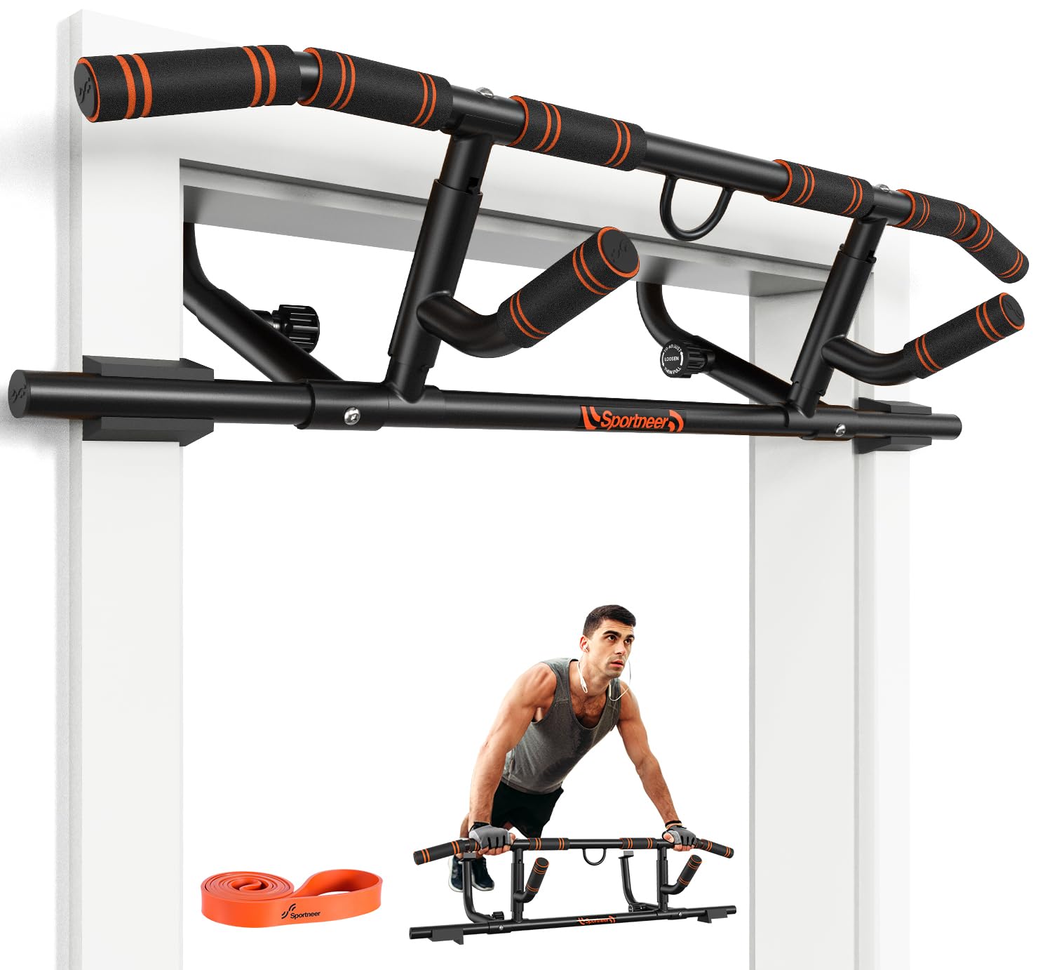 Klimmzugstange Türrahmen mit klappbaren Griffen 200kg Belastbarkeit
