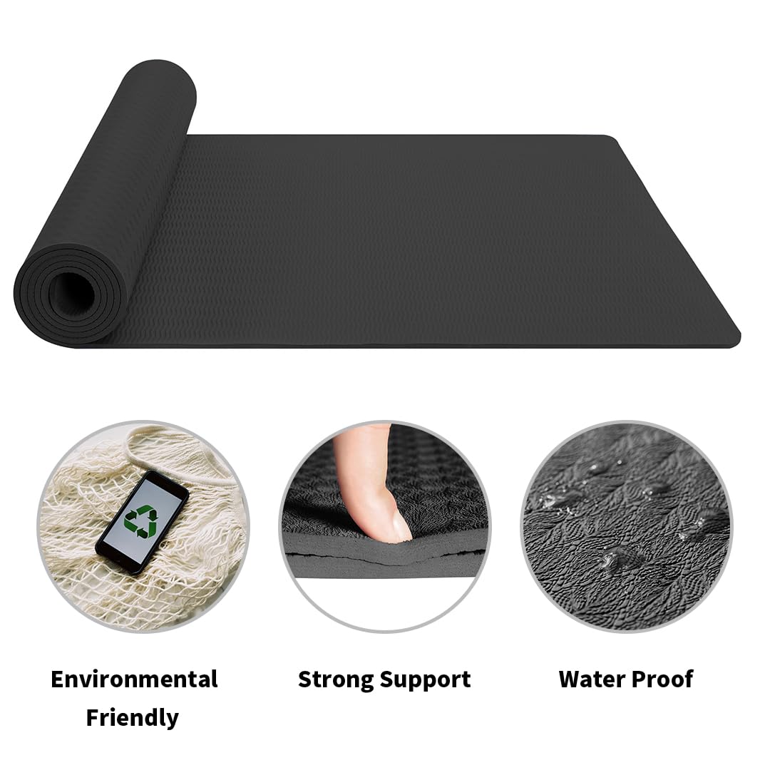 Good Nite Gymnastikmatte Yogamatte Fitnessmatte Rutschfest Trainingsmatte Sport Turn Matten Pilates Matte Bodenturnmatte Mit Tragegurt 183 x 61 x 0.6 cm