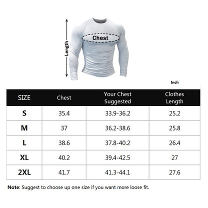 Kompressions Langarmshirt Herren - Fitness Funktionsshirt Eng