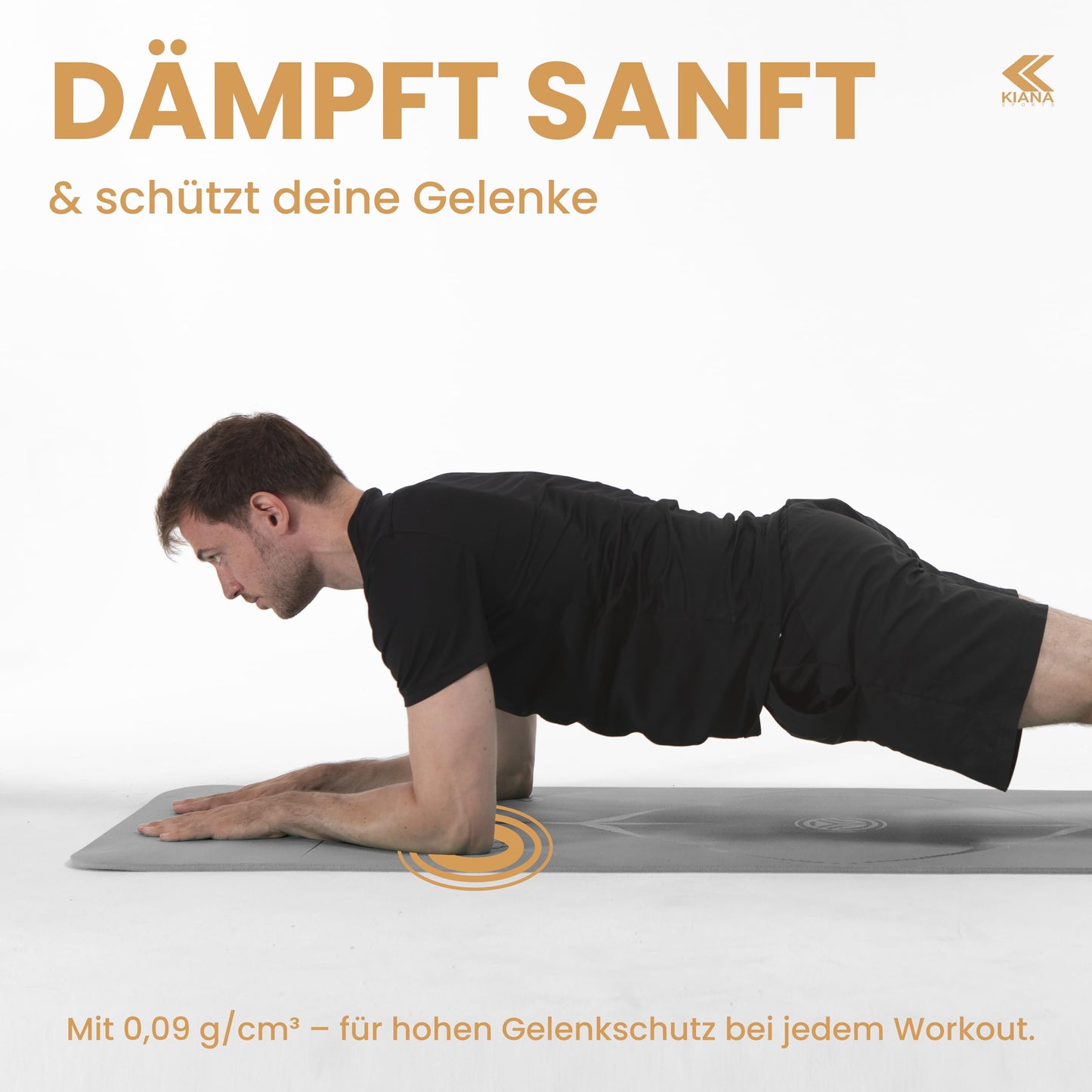 Yogamatte Rutschfest Gelenkschonend - 2 Dicken 1,0 & 1,5 cm NBR
