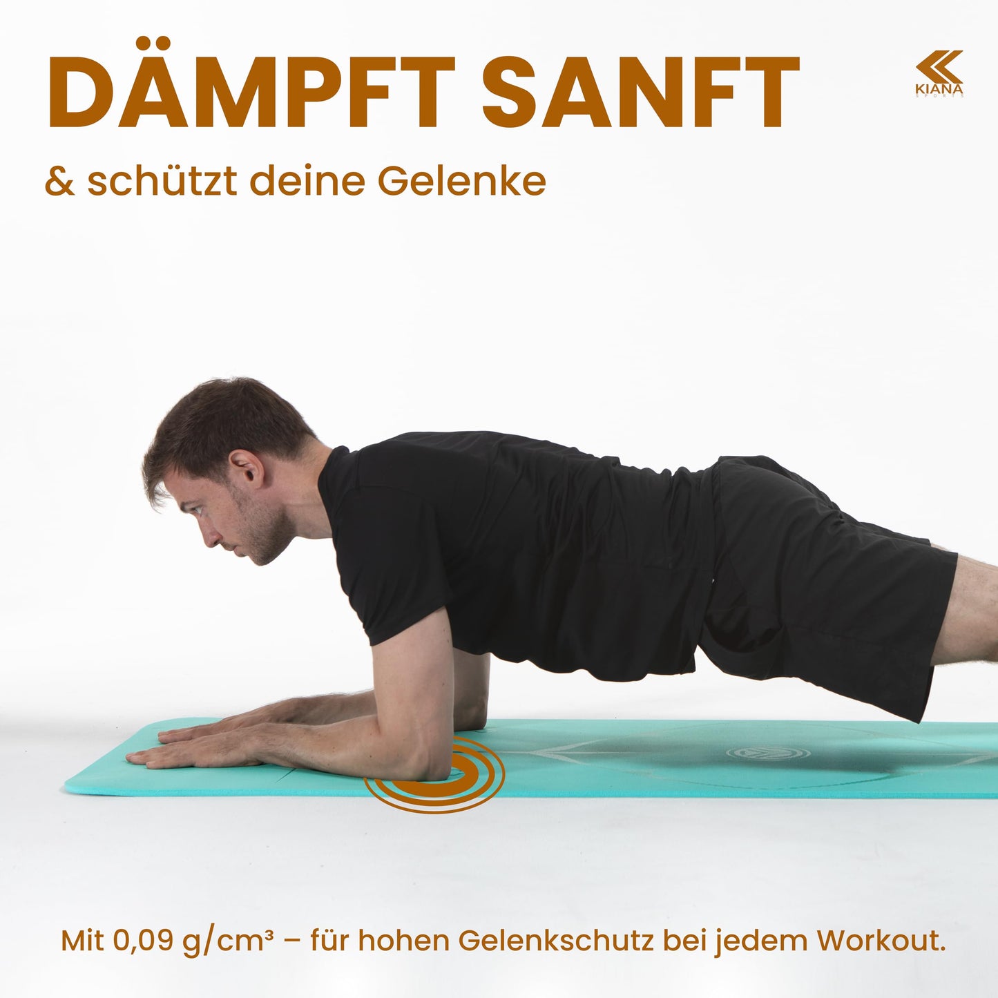 Yogamatte Rutschfest Gelenkschonend - 2 Dicken 1,0 & 1,5 cm NBR