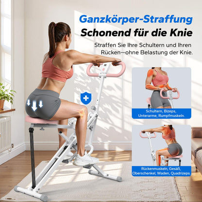 Squat Rudergerät 2-in-1 Klappbar - Gesäß Bein Training bis 160kg