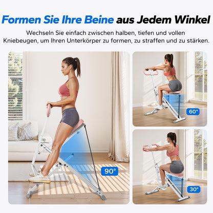 Squat Rudergerät 2-in-1 Klappbar - Gesäß Bein Training bis 160kg