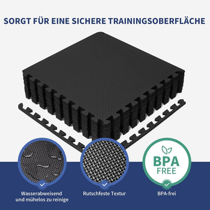 Puzzlematten 50x50cm EVA Schaum rutschfest schwarz
