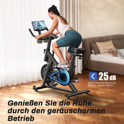Heimtrainer Fahrrad mit App - 8 Stufen LCD Monitor bis 136kg