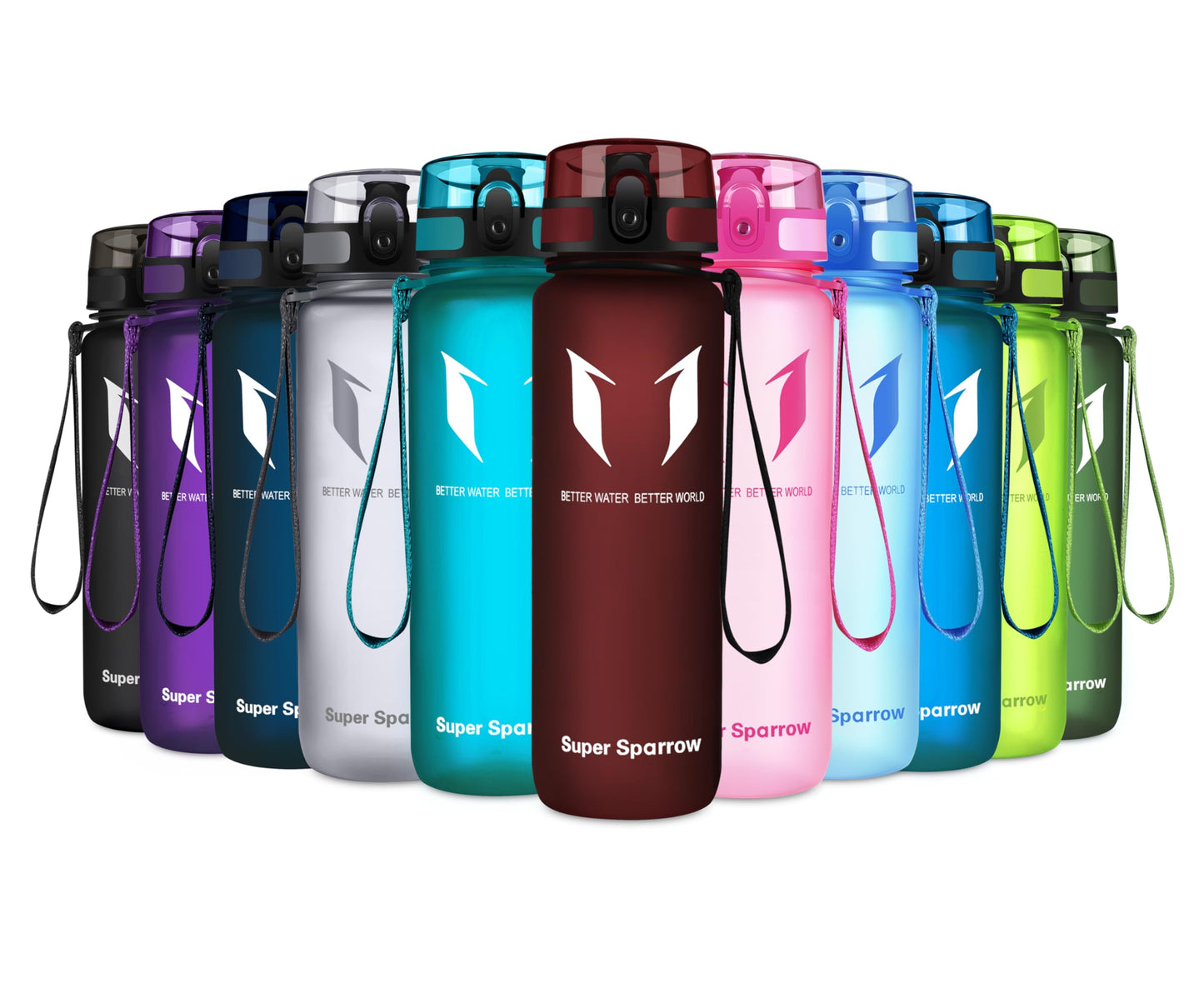 Trinkflasche Tritan BPA-frei - 4 Größen 350-1000ml Auslaufsicher