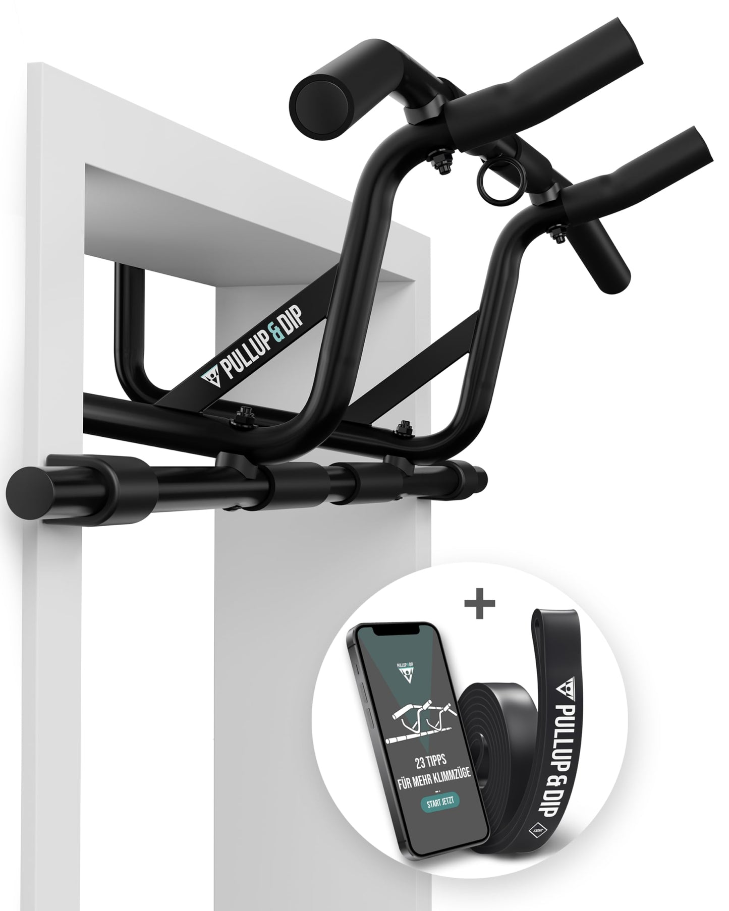 Klimmzugstange Türrahmen gepolsterte Griffe Anti-Rutsch
