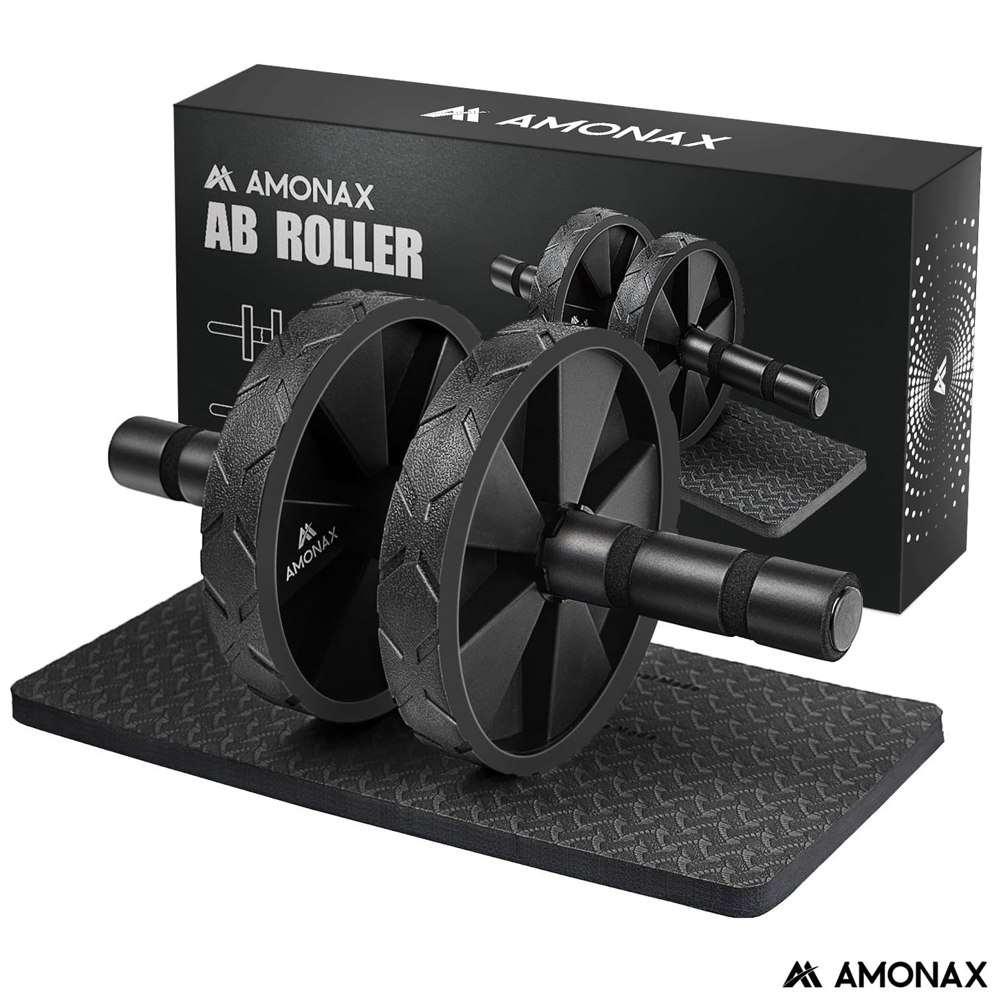 Bauchmuskeltrainer AB Roller 2-in-1 mit Kniematte - bis 150kg