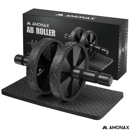Bauchmuskeltrainer AB Roller 2-in-1 mit Kniematte - bis 150kg