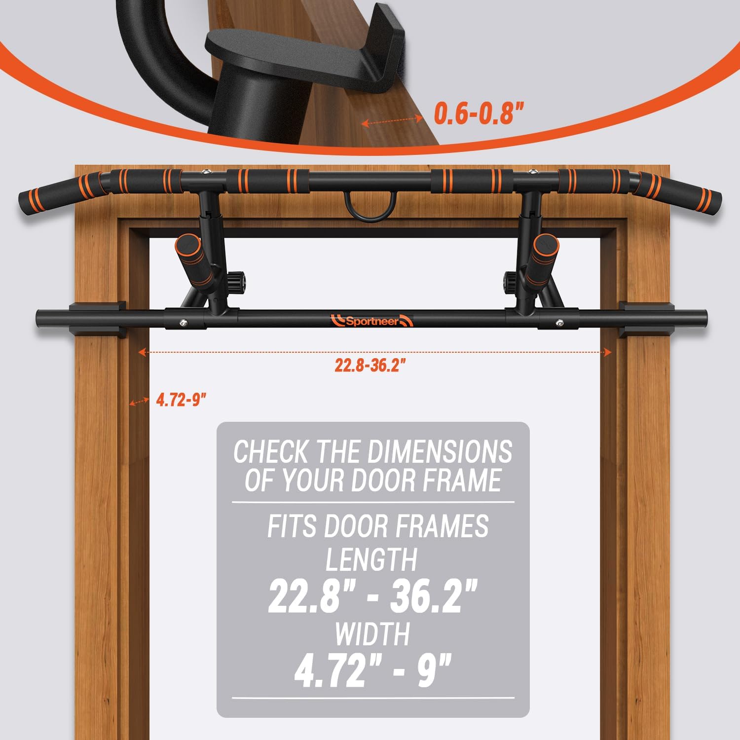 Klappbare Klimmzugstange platzsparend verstaubar