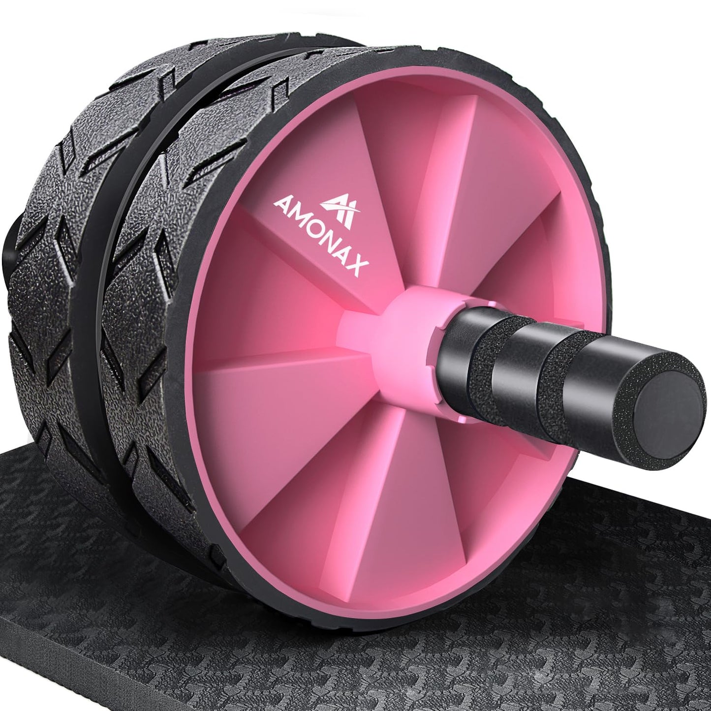 Bauchmuskeltrainer AB Roller 2-in-1 mit Kniematte - bis 150kg