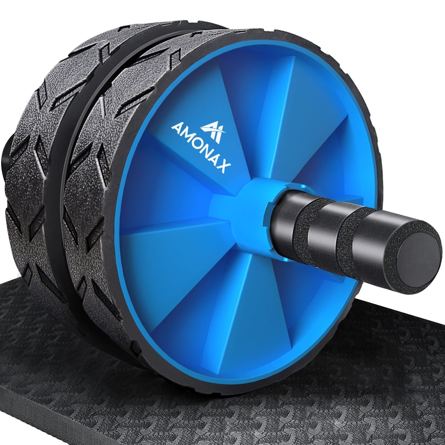 Bauchmuskeltrainer AB Roller 2-in-1 mit Kniematte Amonax
