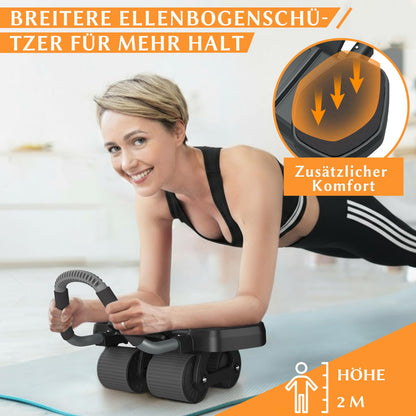 Bauchmuskeltrainer AB Roller 2-in-1 mit Kniematte - bis 150kg