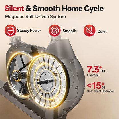 Liegeergometer 16 Magnetwiderstandsstufen leise unter 15dB
