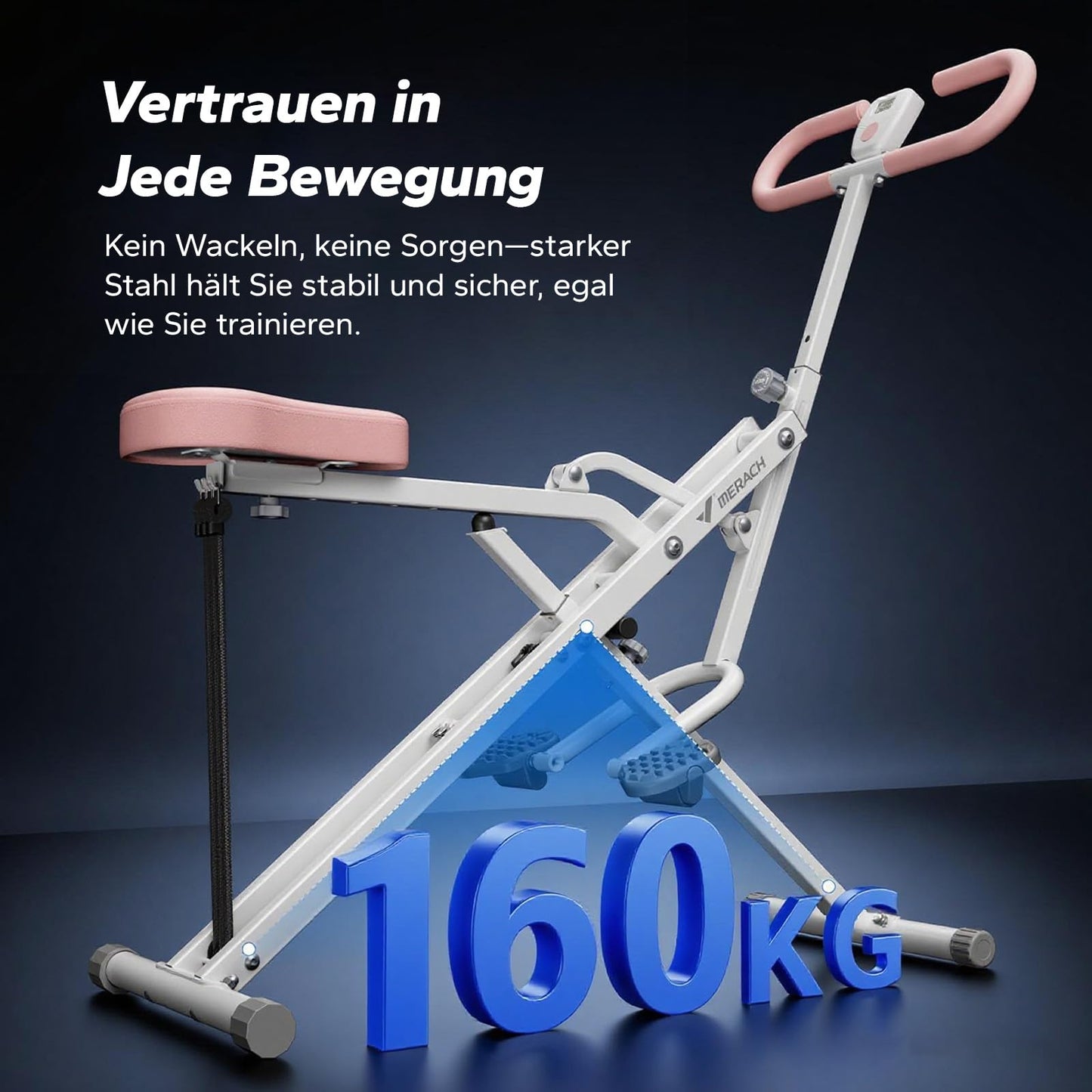 Squat Rudergerät 2-in-1 Klappbar - Gesäß Bein Training bis 160kg