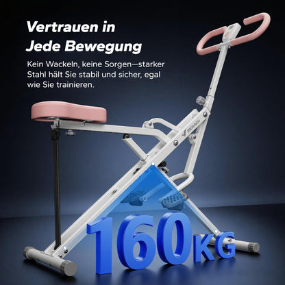 Squat Rudergerät 2-in-1 Klappbar - Gesäß Bein Training bis 160kg