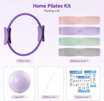 Pilates Ring Widerstandsbänder Set Anfänger Fortgeschrittene
