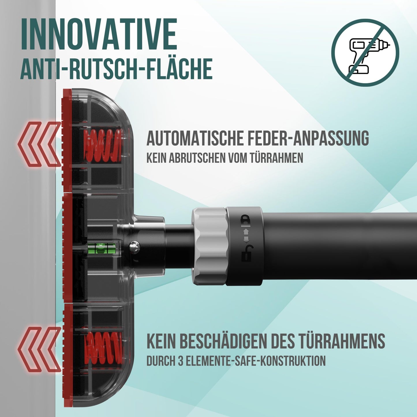 Klimmzugstange Türrahmen ohne Schrauben - Kein Abrutschen bis 110kg