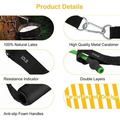 Fitnessbänder Widerstandsbänder 8 Stufen - 300 lbs mit Türanker