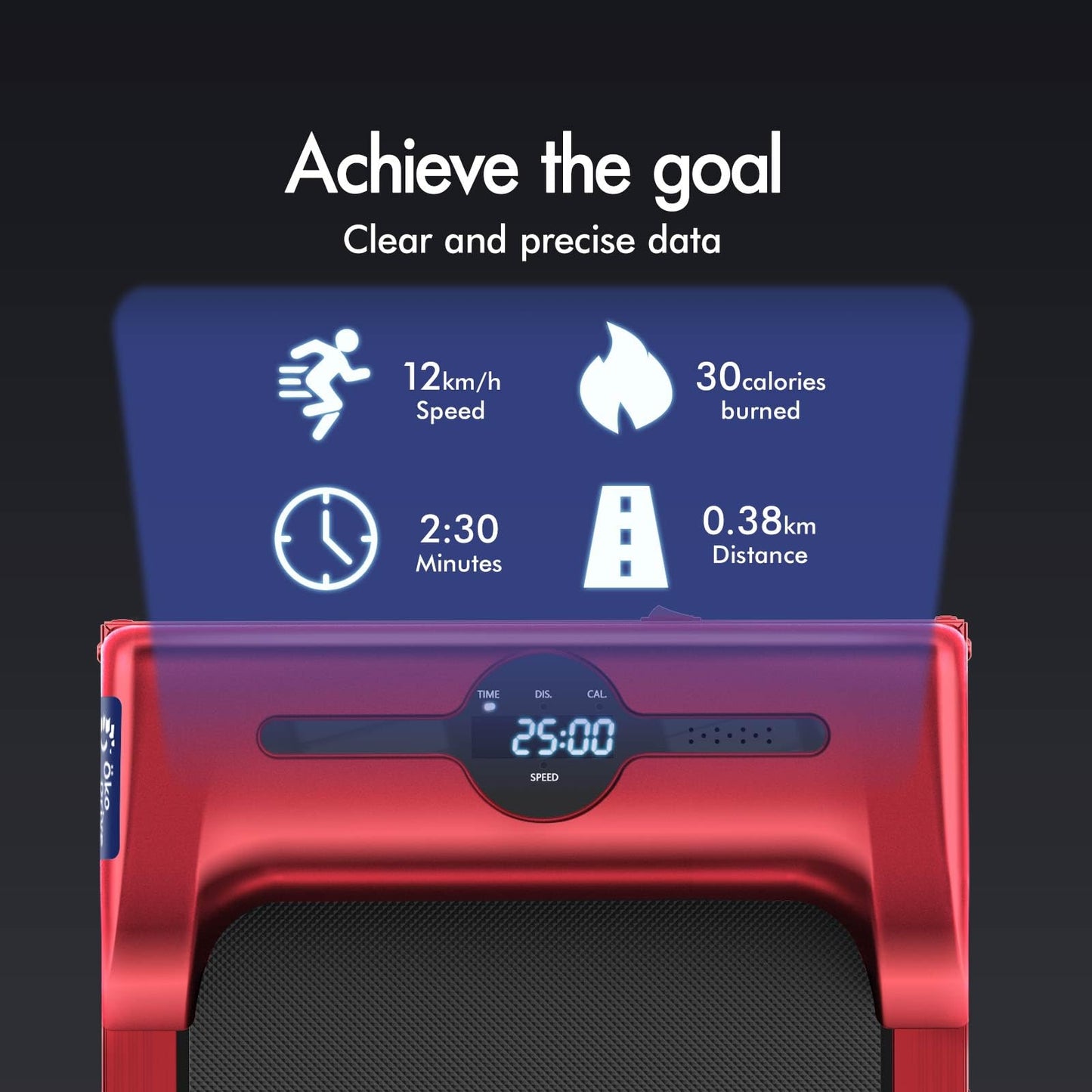 Laufband Walking Pad Klappbar 2,2 PS - Bluetooth LED bis 120kg