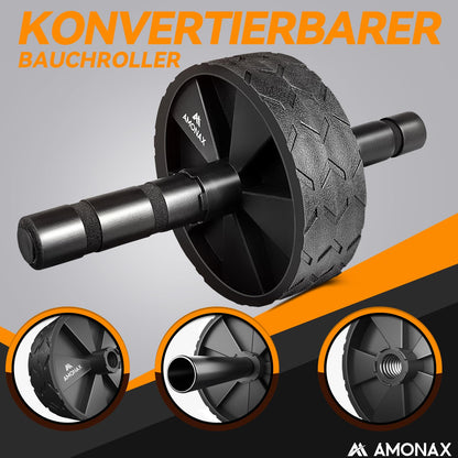 Bauchmuskeltrainer AB Roller 2-in-1 mit Kniematte - bis 150kg