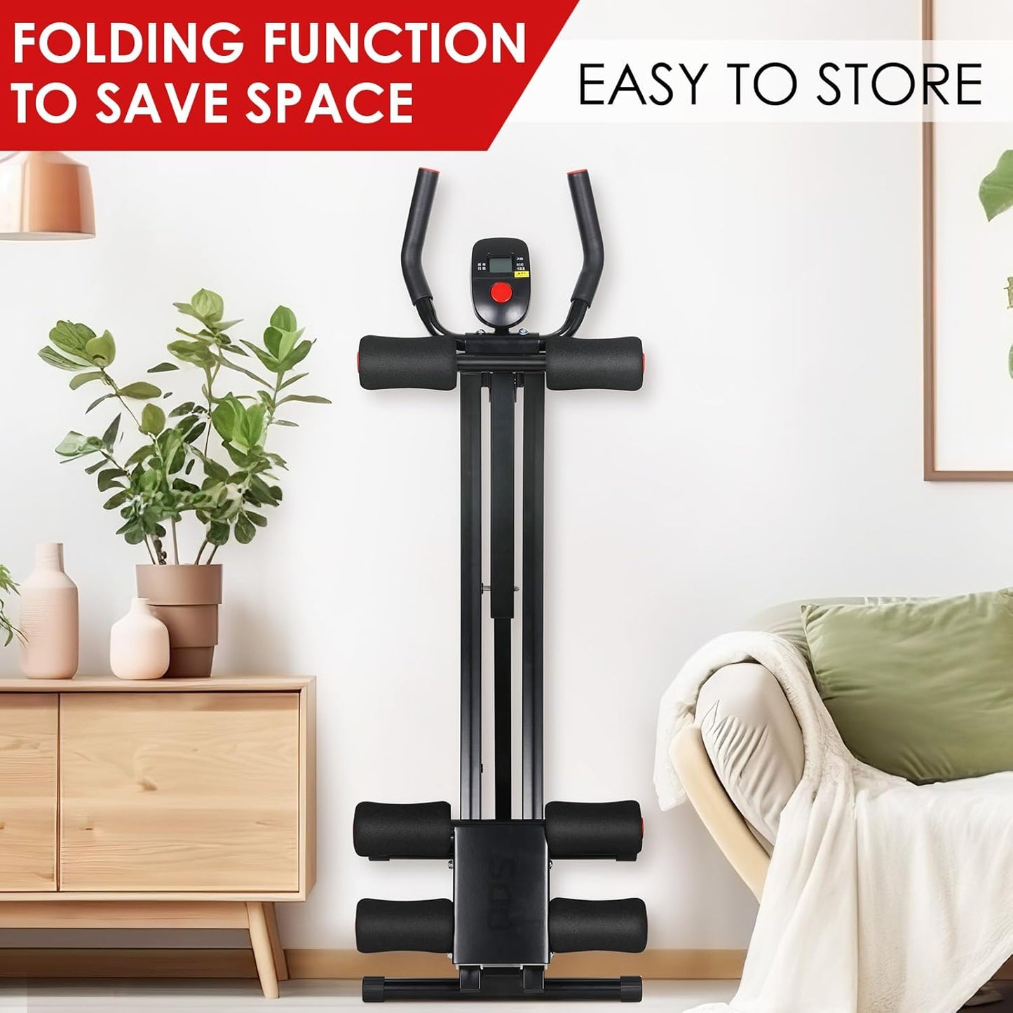 Bauchmuskeltrainer mit LCD 4 Stufen höhenverstellbar
