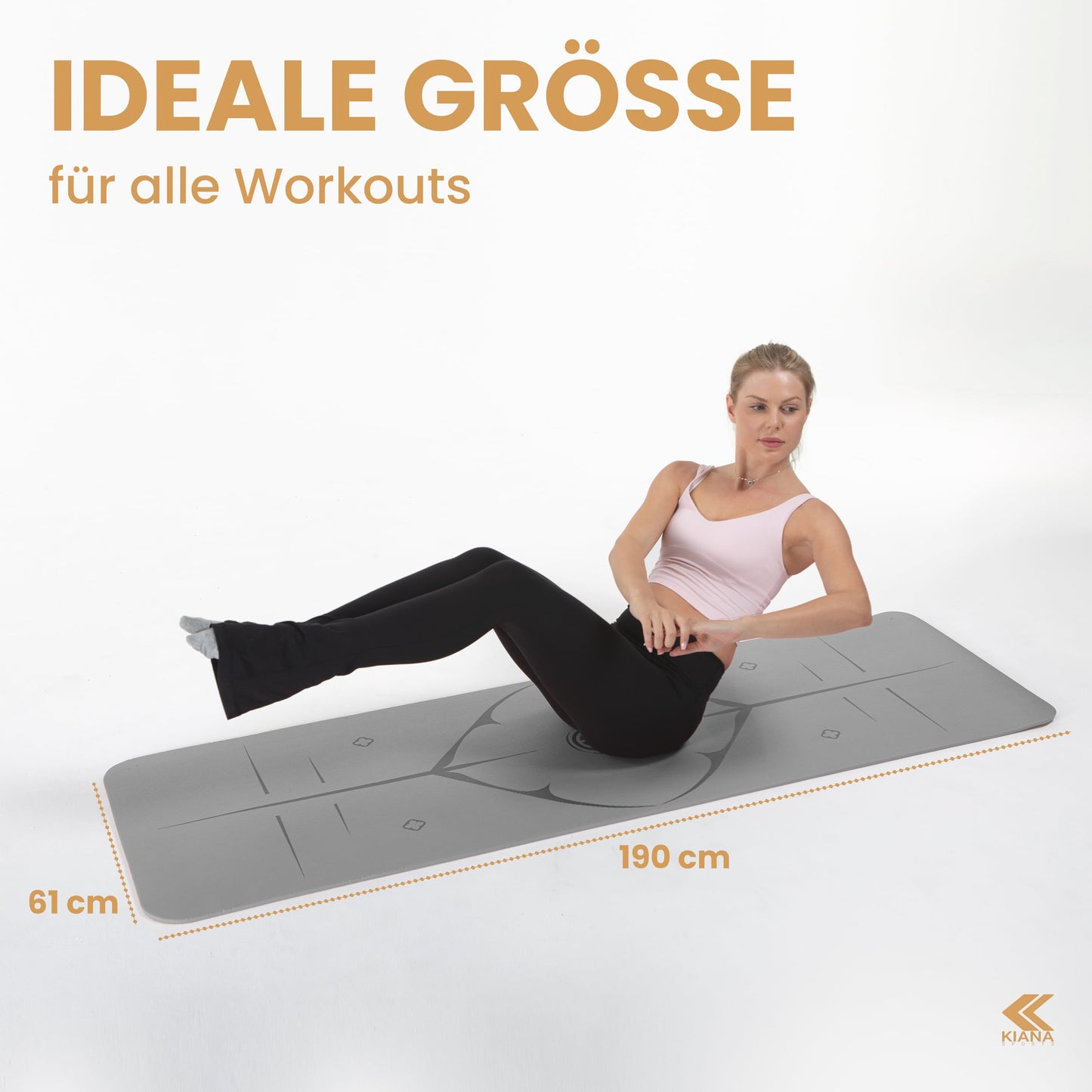 Yogamatte Rutschfest Gelenkschonend - 2 Dicken 1,0 & 1,5 cm NBR