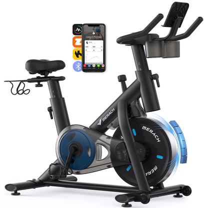 Heimtrainer Fahrrad mit App LCD Monitor Merach bis 136kg
